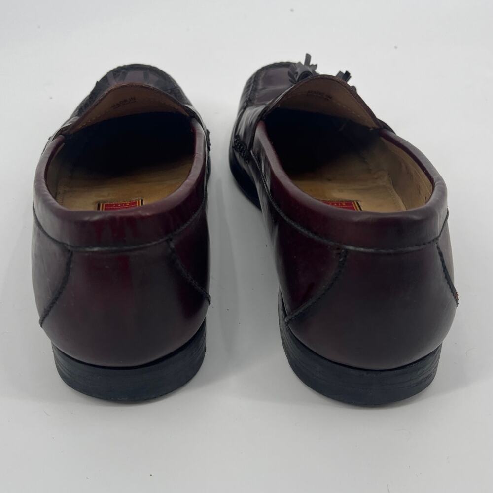 Vtg Cole Haan City Tassel Loafer Mens Dress Shoes 10B Burgundy Preppy 90 Ivy Y2K - Picture 11 of 12